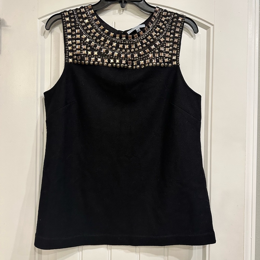 Strenesse blue bejeweled tank